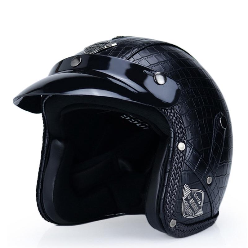 Retro Motorcycle Helmet Four Seasons Motorcycle 3/4 Men and Women