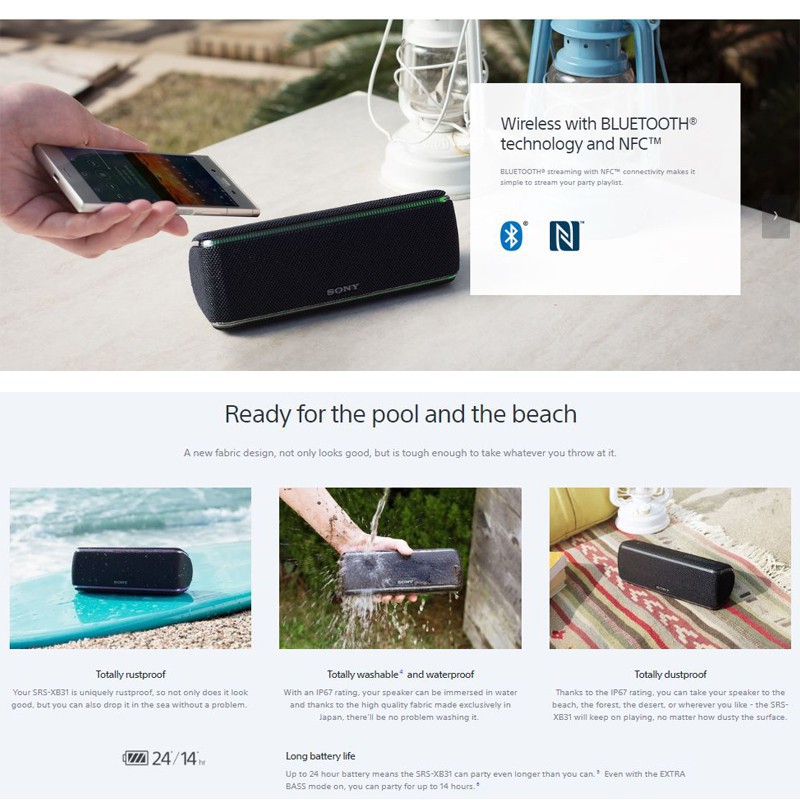 sony srs xb31 battery