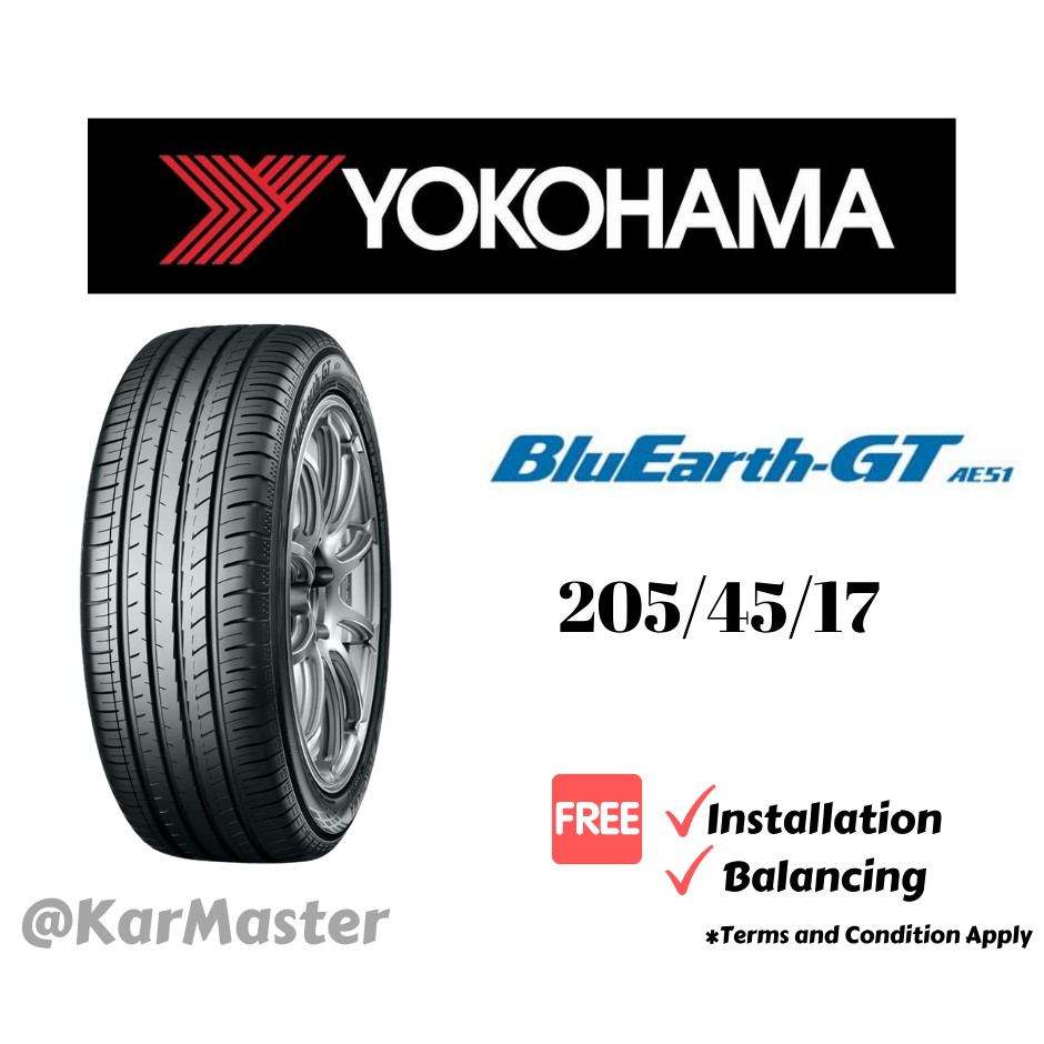 5 45 17 Yokohama Bluearth Ae51 Gt With Installation Shopee Malaysia