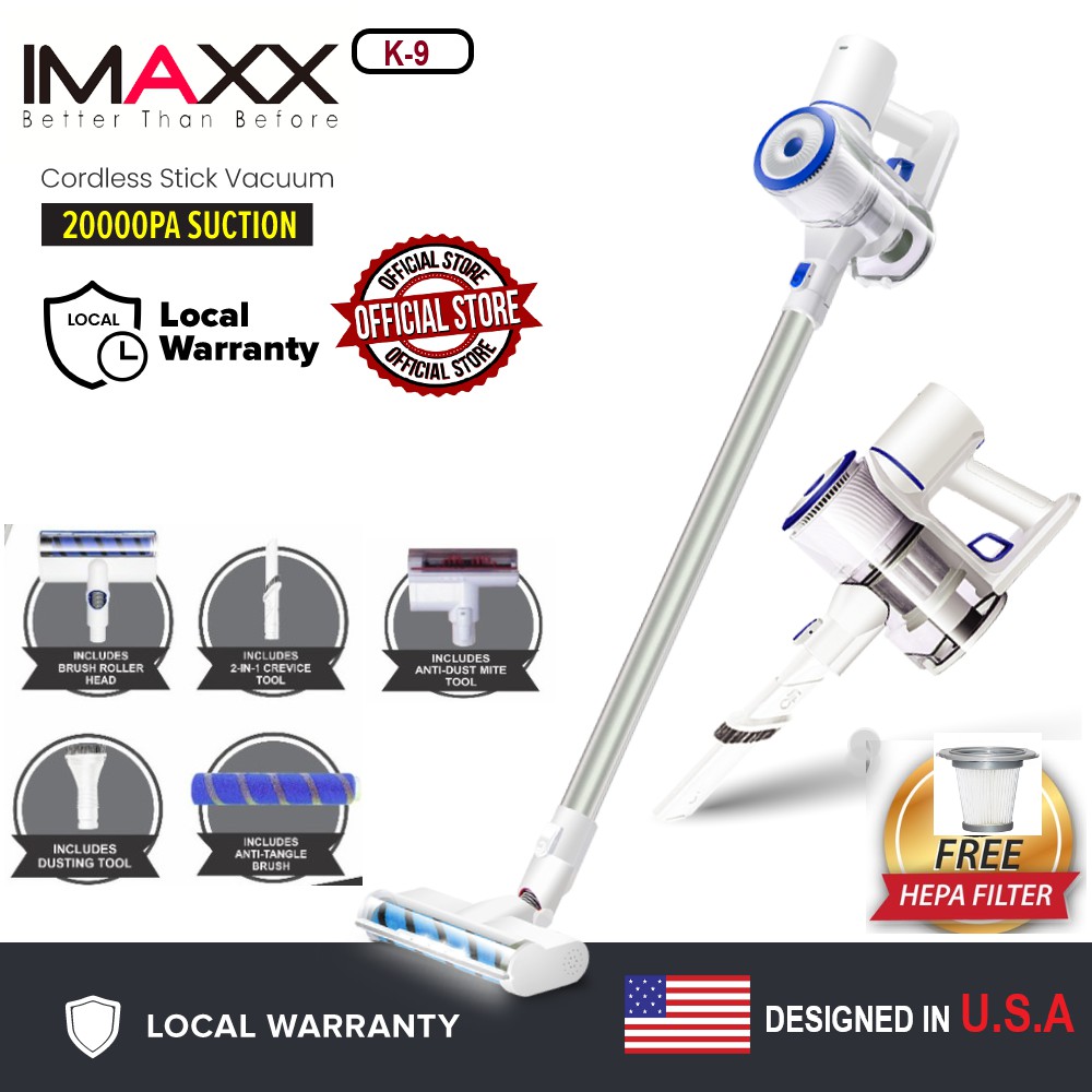 IMAXX Powerful AntiTangle Cordless Vacuum Cleaner with [Free HEPA
