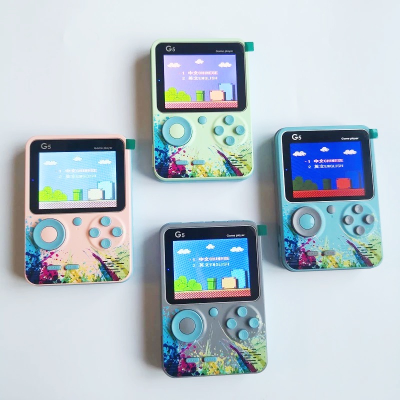 G5 HD Screen Macaron Handheld Game Console Contra Mini Arcade 500 Game Charging Portable Game Players Game Box