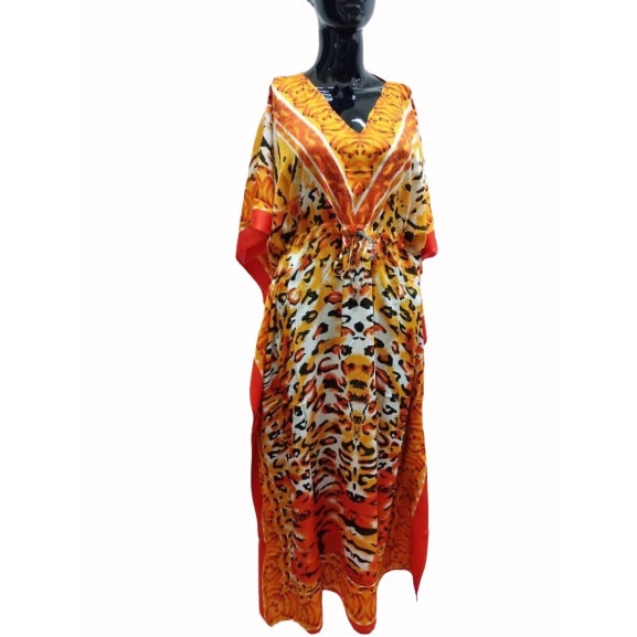  Hot Sale B  BOW Women digital print Long Kaftan Wanita 