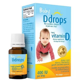 Ddrops Baby 400 Iu Vitamin D 90 Drops 25ml Shopee Malaysia