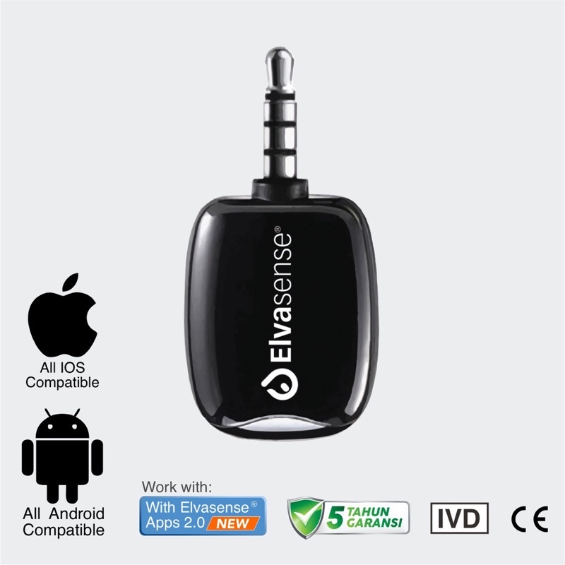 Elvasense Blood Sugar Check Tool - Smartphone Connect Type Smart for Ios & Android