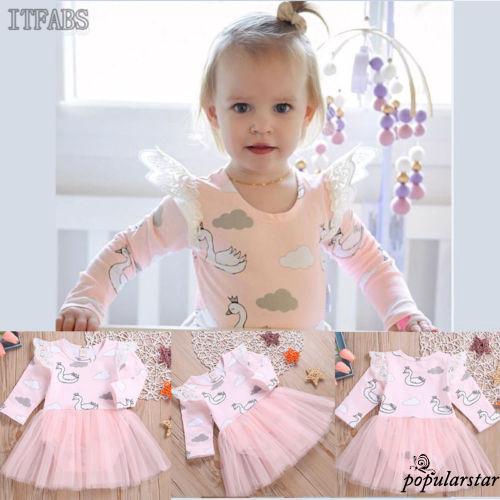 Á¦star Best Newborn Baby Girls Swan Outfits Romper Tutu Lace Dress Bodysuit Shopee Malaysia