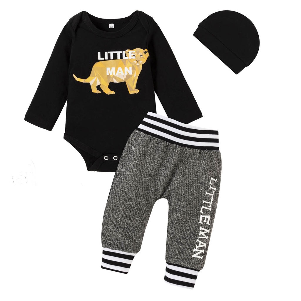 Baju Baby Boy Clothes Set 012 Months Cotton Long Sleeve Shirts + Pants