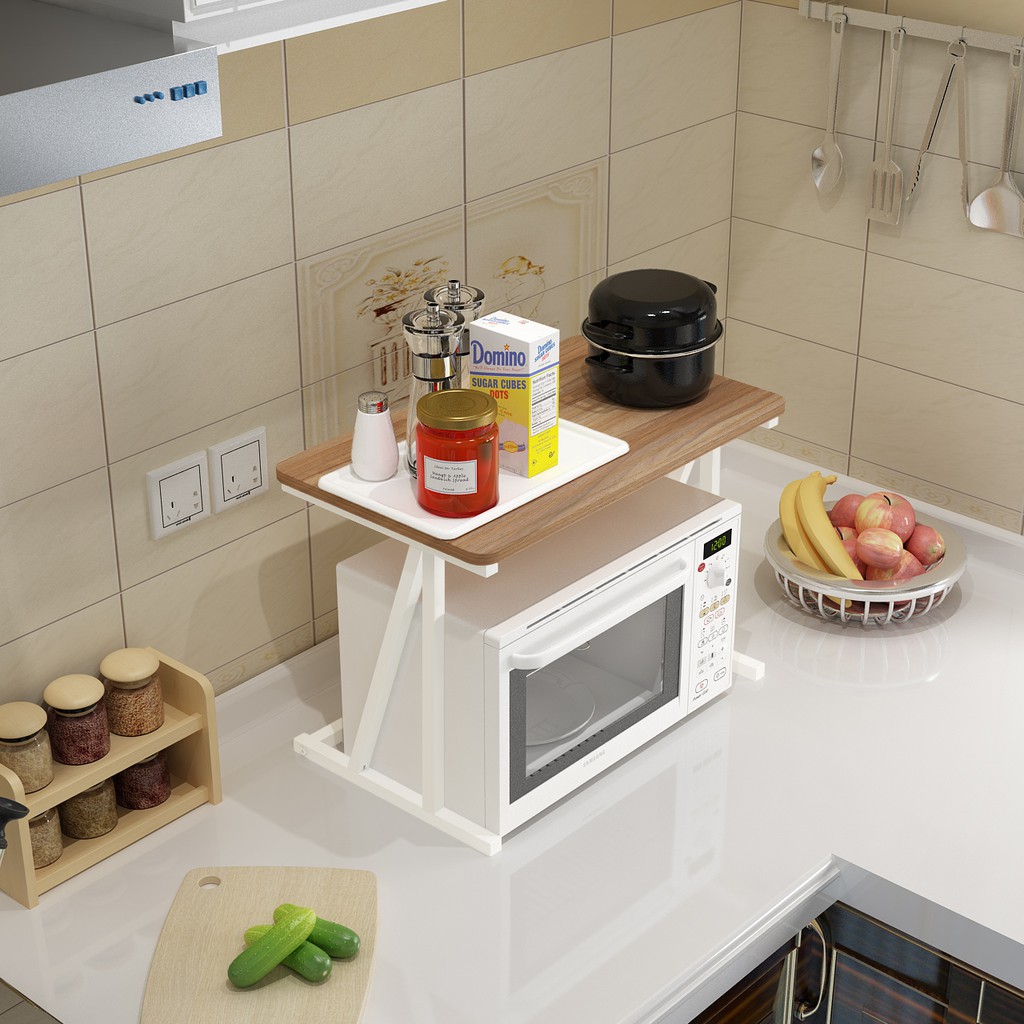  Rak  Kayu Tempat Letak  Oven  Microwave Rak  Dapur Wooden 