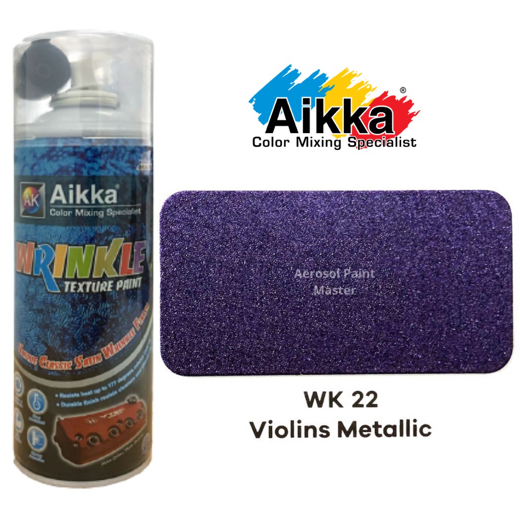 AIkka WK22 Wrinkle Texture Aerosol Spray Paint for Sport Rim, Brake