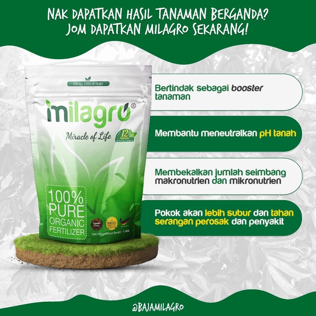 Buy Milagro 1kg Organic Fertilizer For All Plant No Expired Seetracker Malaysia