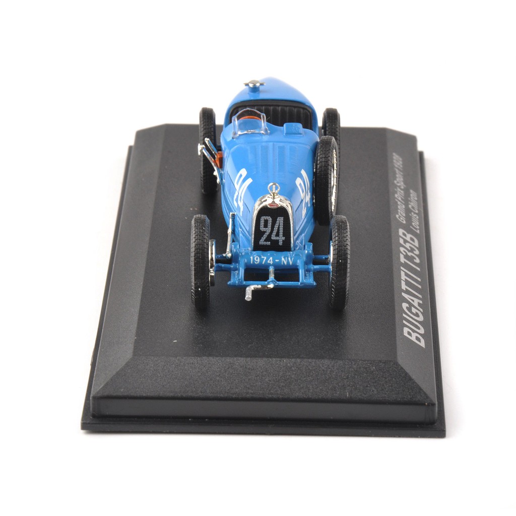 1:43 Scale Diecast Blue BUGATTI T35B Grand Prix Sport 1928 Louis Chiron Car Toy 