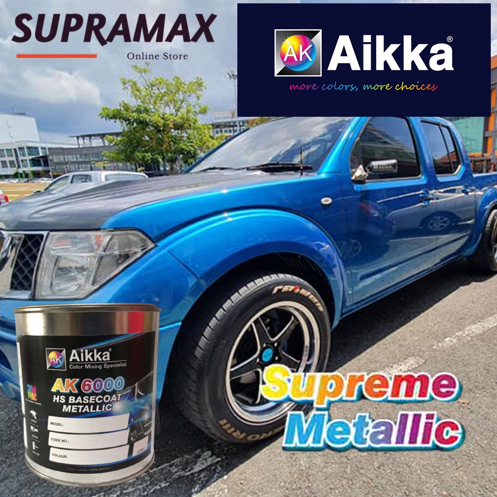 Aikka Automotive Paint Basecoat Cat Motor Kereta Aikka Supreme Metallic