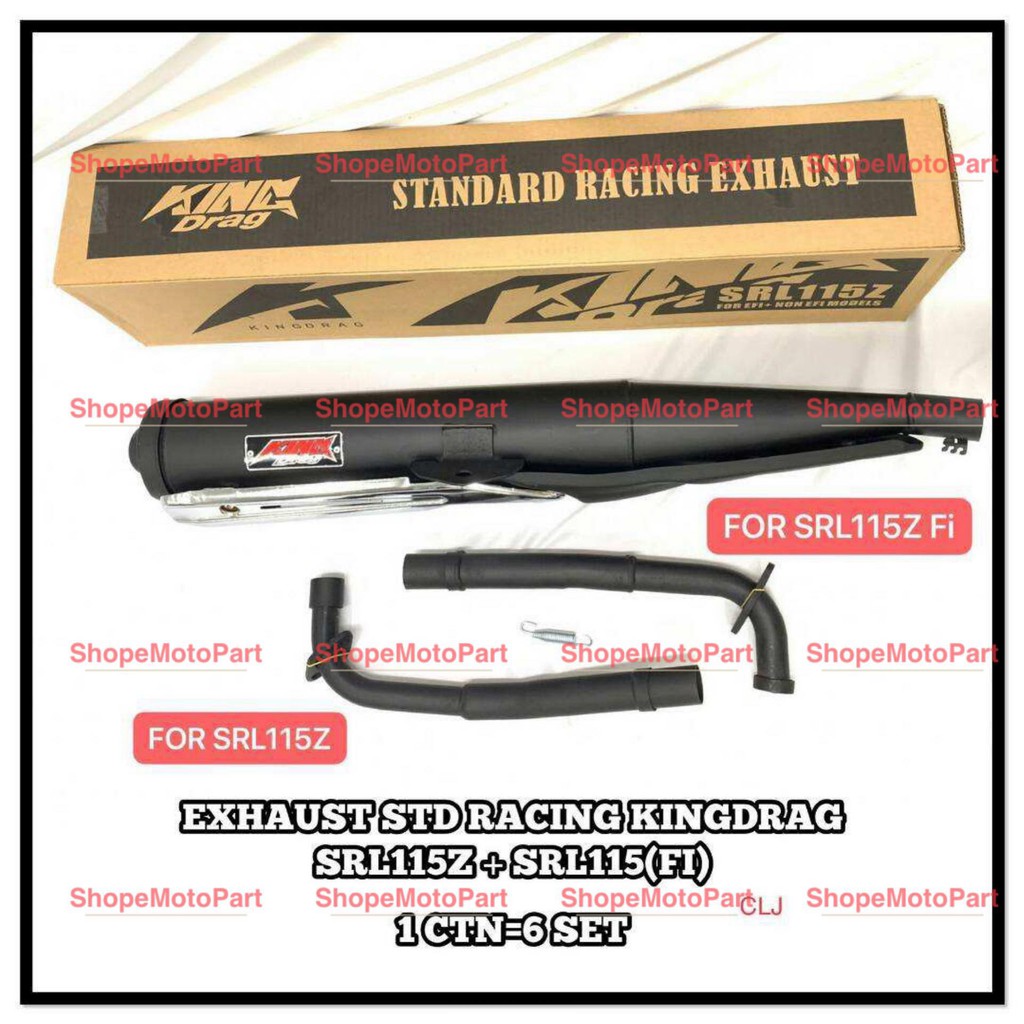 KINGDRAG KING DRAG EXHAUST STANDARD STD RACING OPEN PIPE PAIP SRL 115 LAGENDA / SRL Fi 115