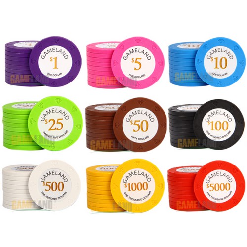 💥Malaysia Ready Stock💥25pcs 14g poker chip Game land Monte Carlo clay