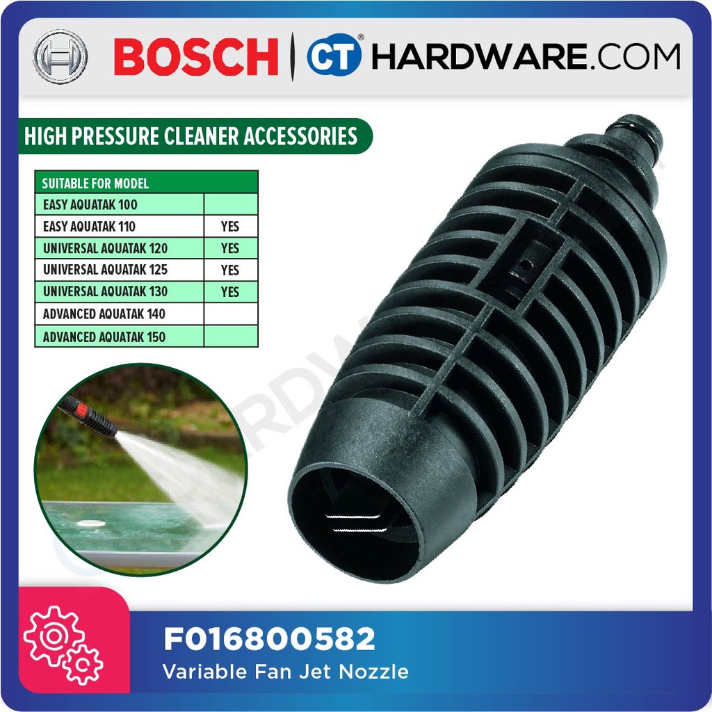 BOSCH F016800582 VARIABLE FAN JET NOZZLE FOR HIGH PRESSURE WASHER