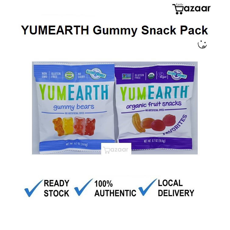 YumEarth, Gummy Bears, Assorted Flavors, Snack Packs (19.8 G) | Shopee ...