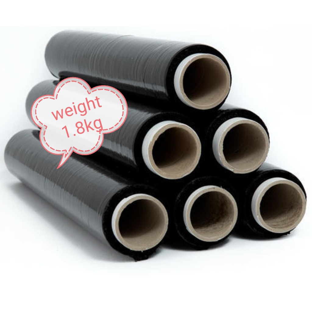Black Colour Wrapping 1.8kgs / Stretch film / packing film /pallet stretch film