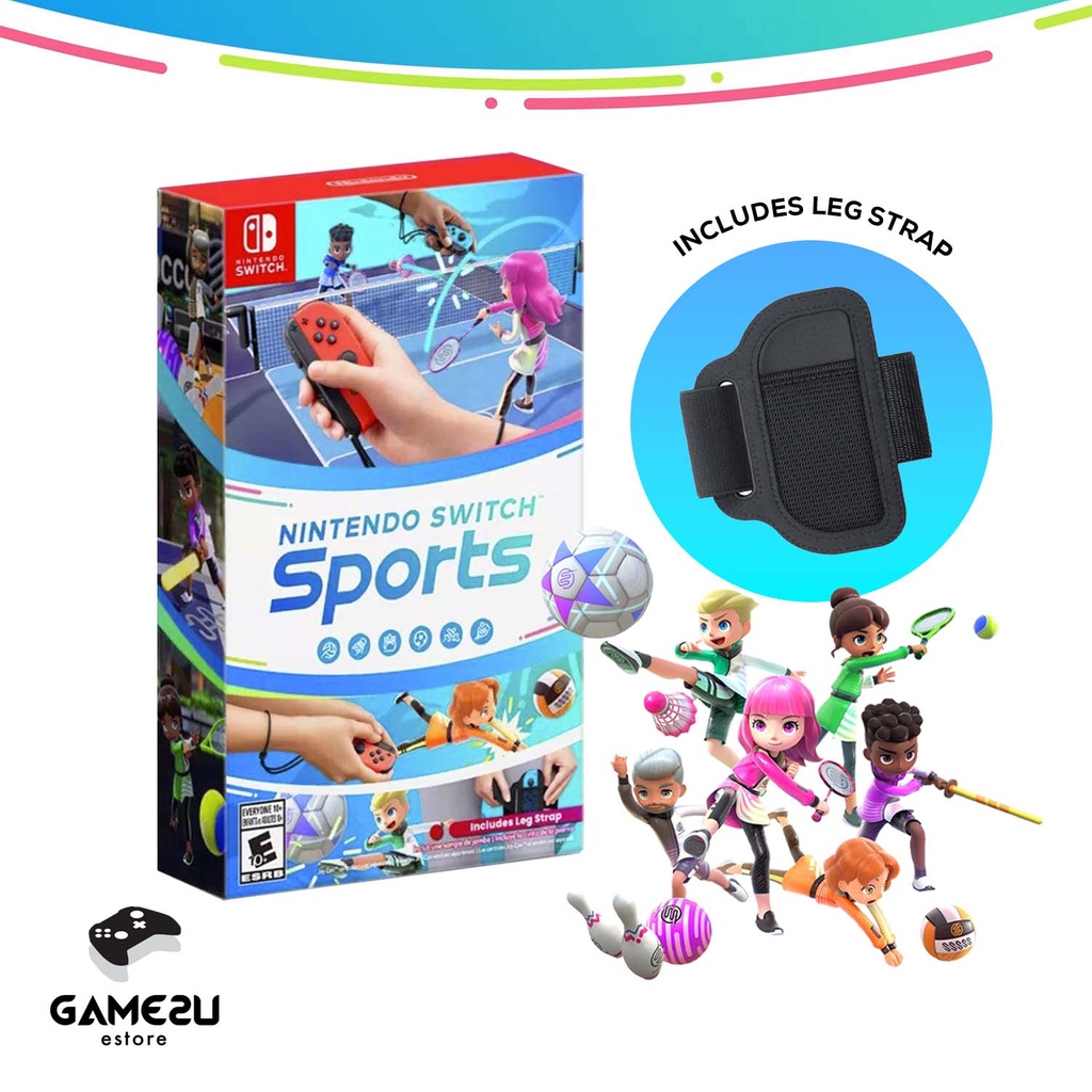 (READY STOCK) Nintendo Switch Sports (includes leg strap) 10 in 1 Sport Accessories