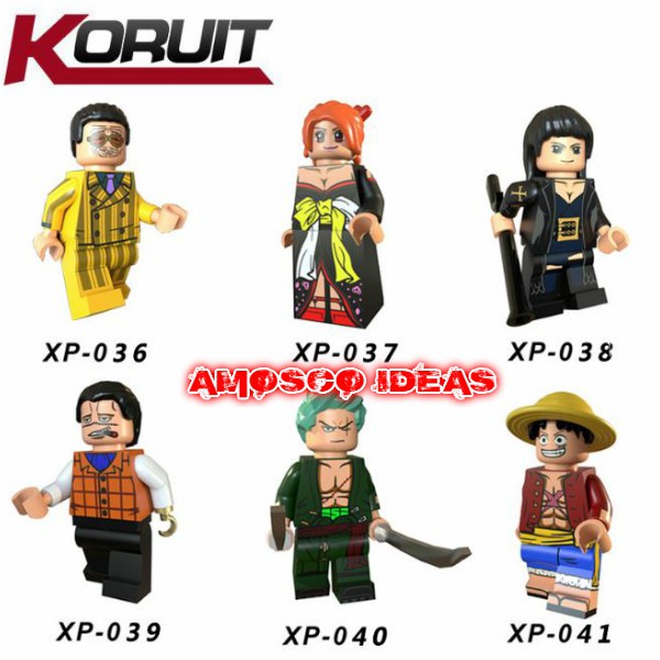 Koruit One Piece Minifigure Xp036 037 038 039 040 041 Luffy Nami Nico Zoro Shopee Malaysia