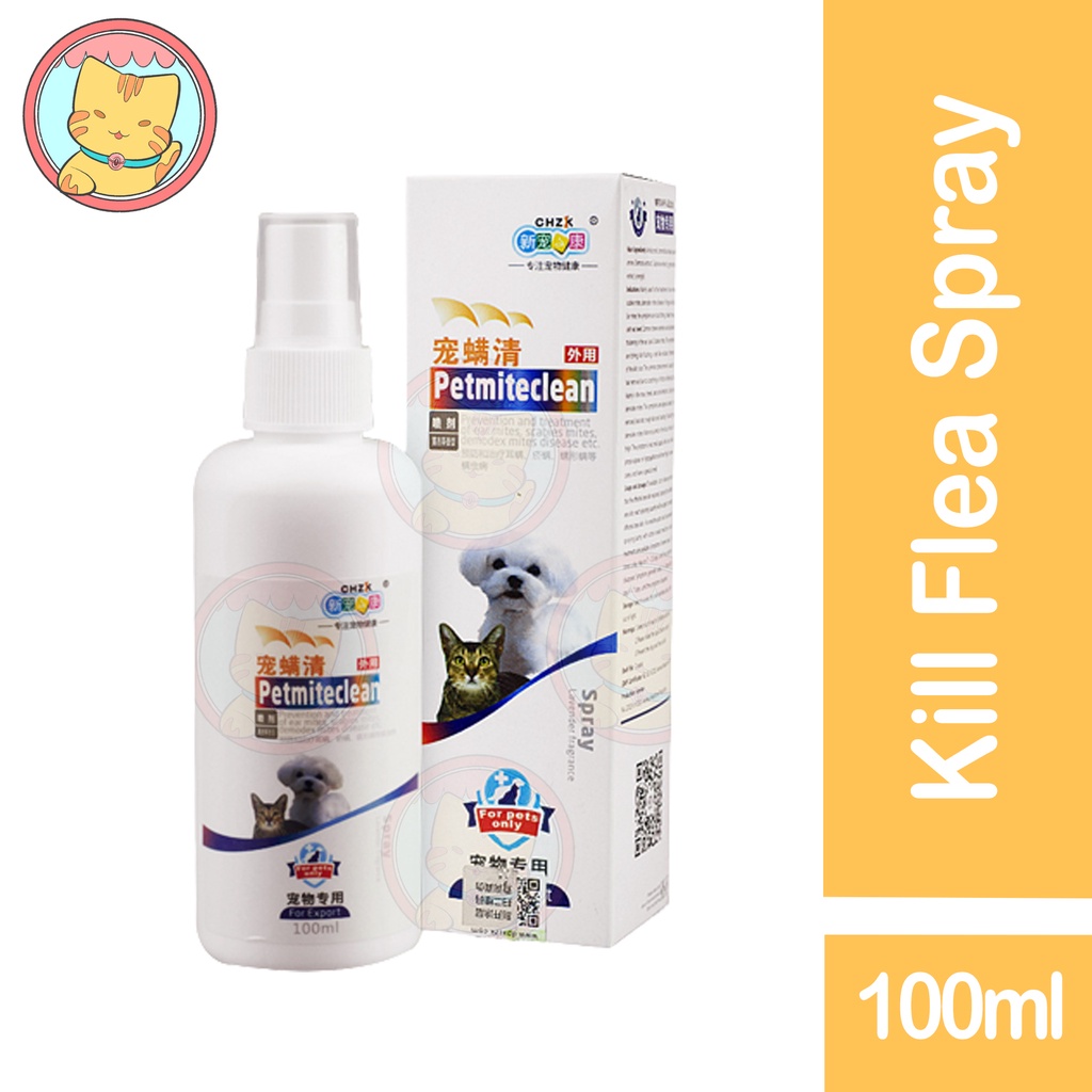 Pet Mite Clean Kill Flea Mite Fungus Spray (100ml) Shopee Malaysia