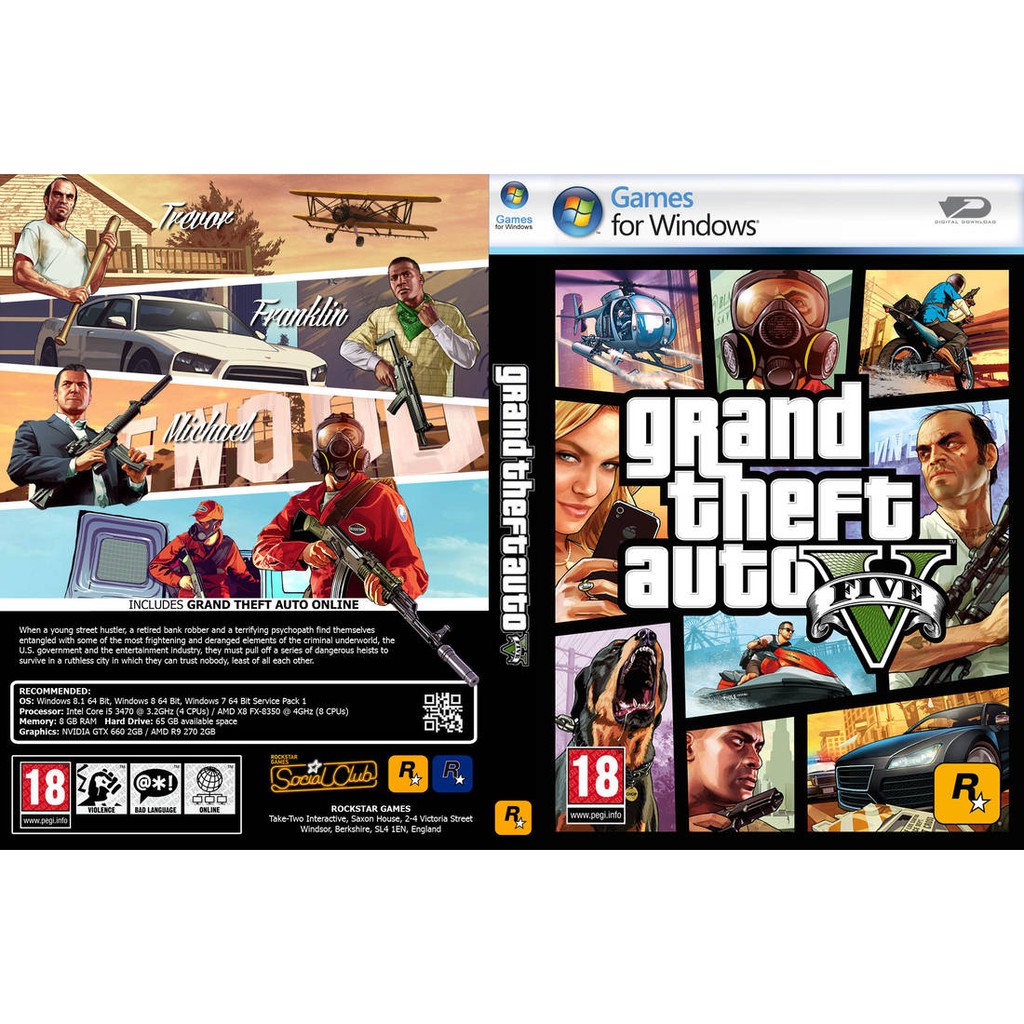 [DVD] Grand Theft Auto 5 (GTA 5) [PC] [Offline] [Pendrive] [PC ...