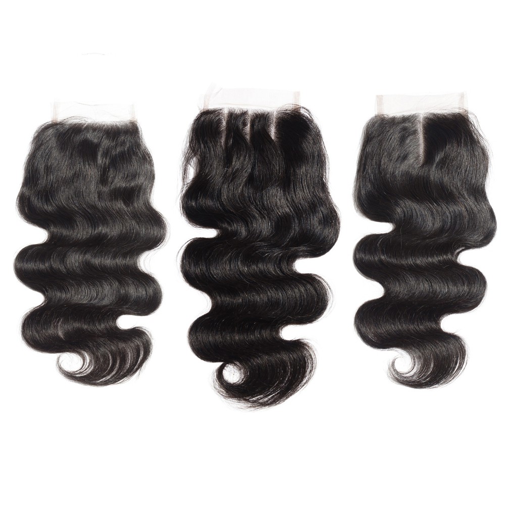 Body Wave 4x4 Top Lace Closure 100 Human Virgin Hair Extensions