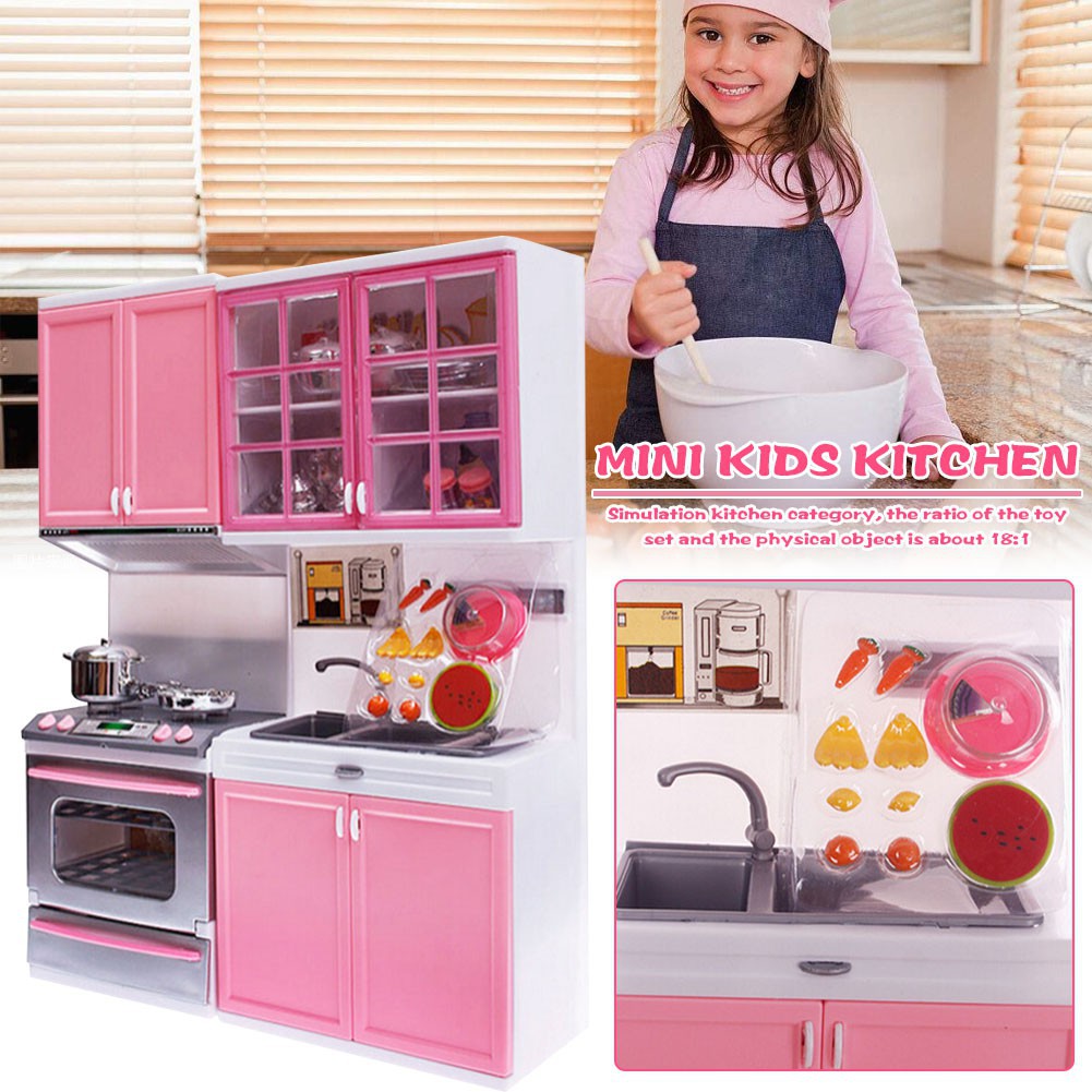 Mini Kids Kitchen Pretend Play Cooking 