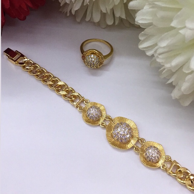 Gelang tangan topi set cincin Emas bangkok korea cop 916 Gelang tangan topi set cincin Emas bangkok korea cop 916