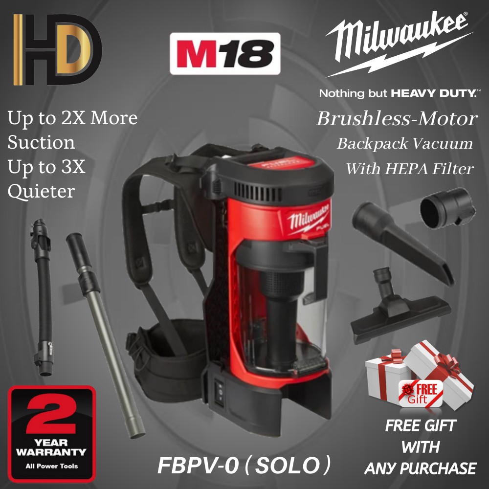 Milwaukee M18 Cordless Backpack Vacuum IUCN Water