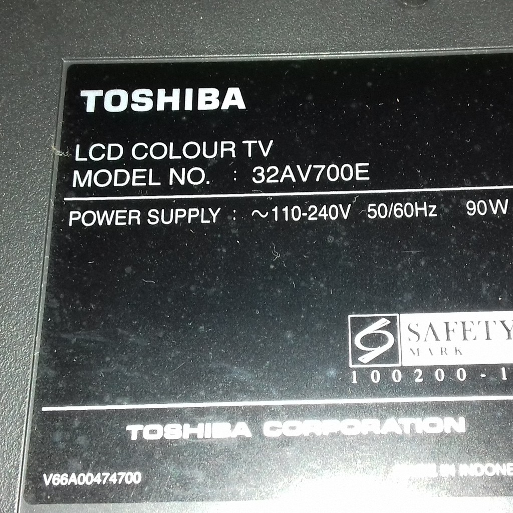 TOSHIBA 32AV700E LCD TV SPARE PART Shopee Malaysia