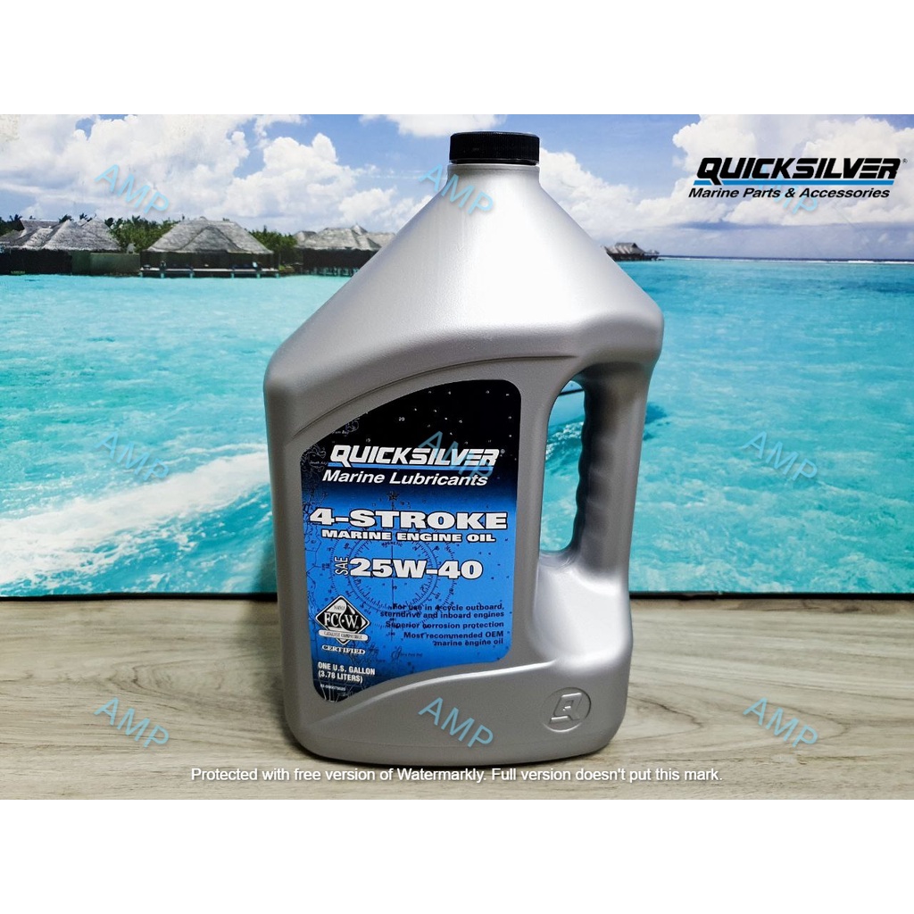 QUICKSILVER® 25W40 4STROKE MARINE ENGINE OIL ( 3.78L ) Shopee Malaysia