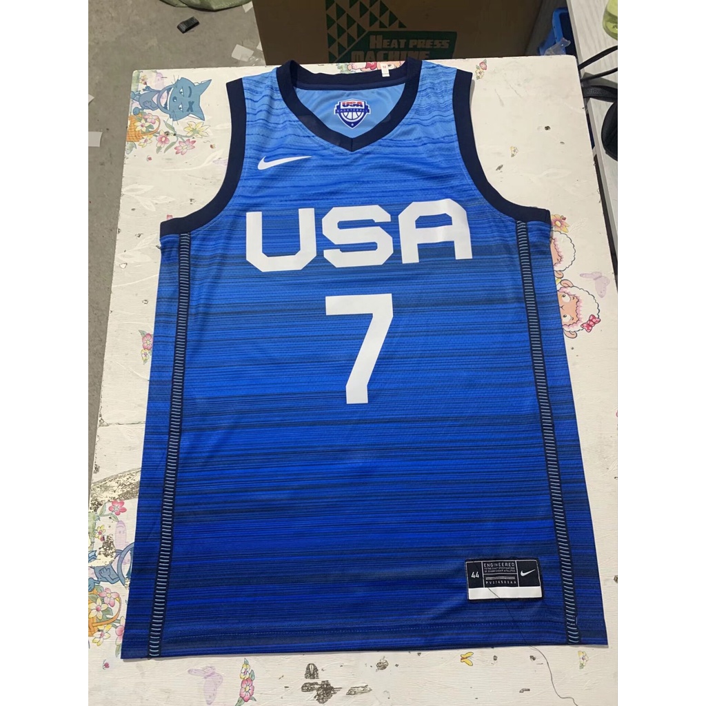 Hot Pressed Kevin Durant Jersey Nba Usa Basketball 7 Durant 2021 Basketball Jersey Hot Press Jersey Shopee Malaysia