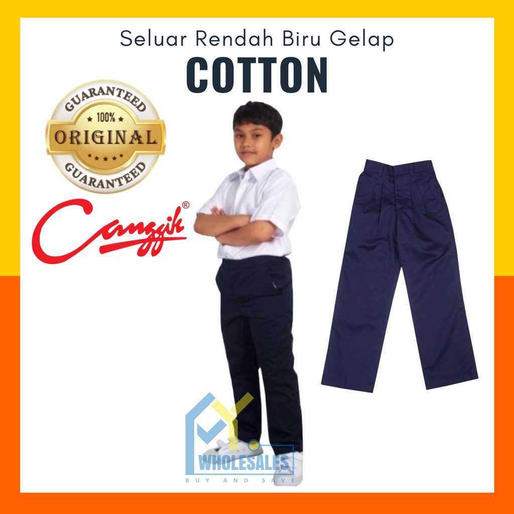 Original Canggih Seluar Sekolah Rendah Panjang Biru Primary Blue