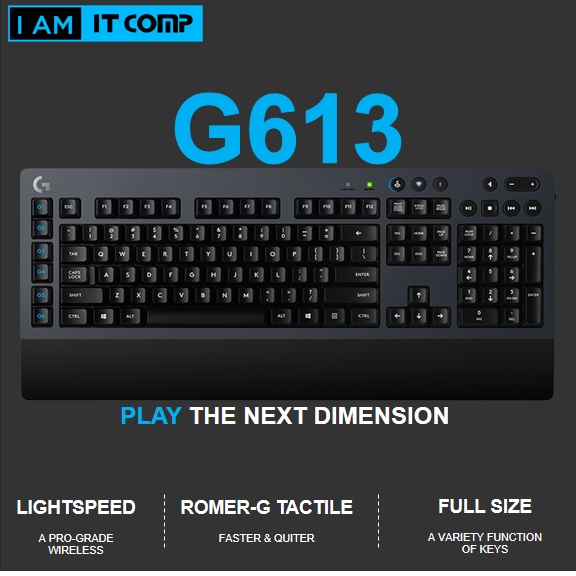 Logitech G613 Mechanical Gaming Keyboard , 18 Month Battery Life, Multiple Devices, Programmable G-Keys | Shopee Malaysia