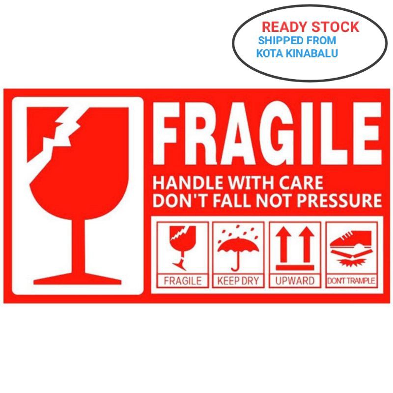 Fragile Sticker Pelekat Mudah Pecah Rm0 10 Pcs Shipped From Kota Kinabalu Sabah