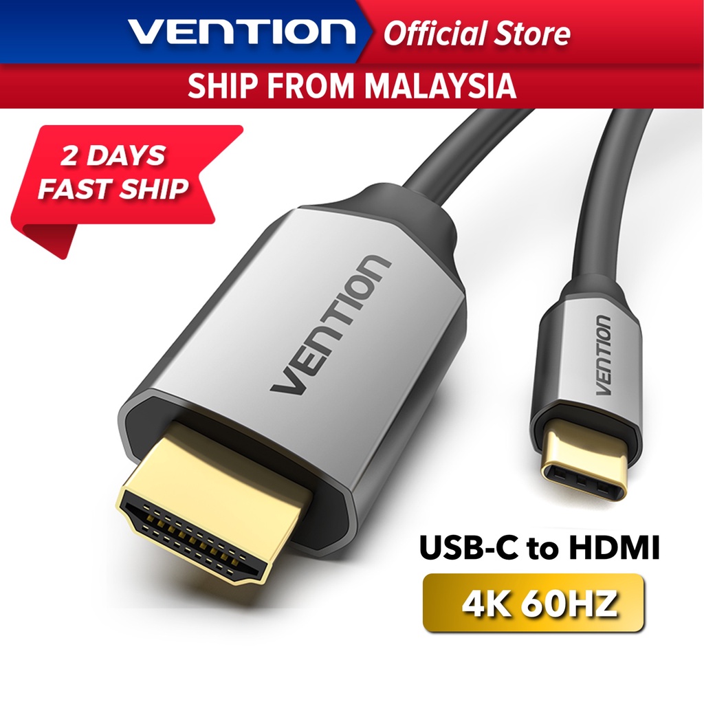 Vention Type C to HDMI Cable Adapter 4K 60Hz support HDCP 2.2 USB C to