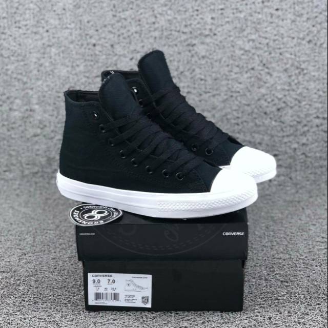 converse with lunarlon black