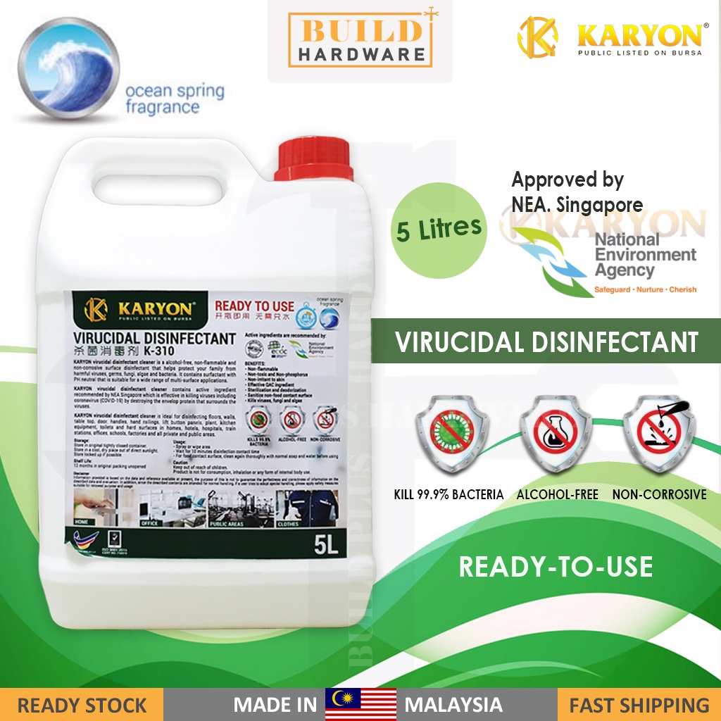 KARYON K-310 Virucidal Disinfectant 5L (Ready-to-use) Pembersih ...