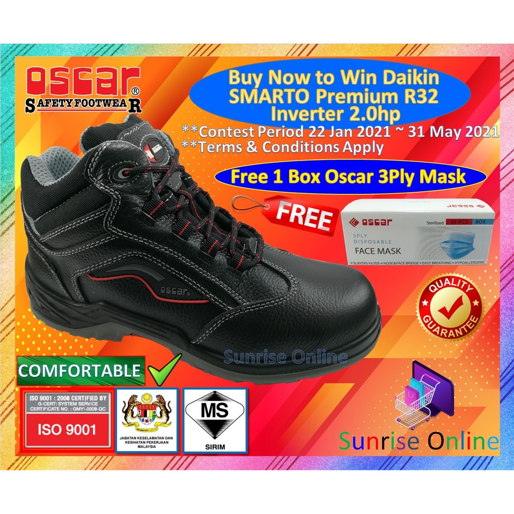[ORIGINAL]Oscar Safety Shoes Mid Cut 829 SuperTEC E Series(Durable