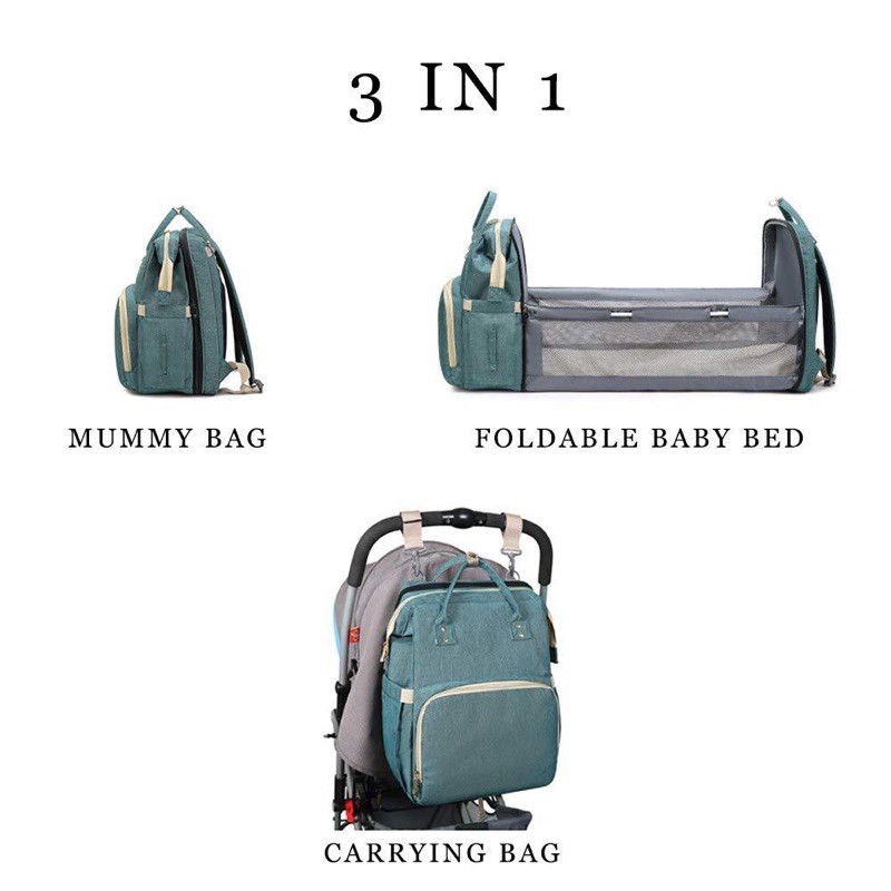 Diaper Bags Backpack Foldable Baby Bed Crib Bag Large Capacity Changing Mat Backpack With Changing Bed Baby Backpack Picnic Bags Aliexpress