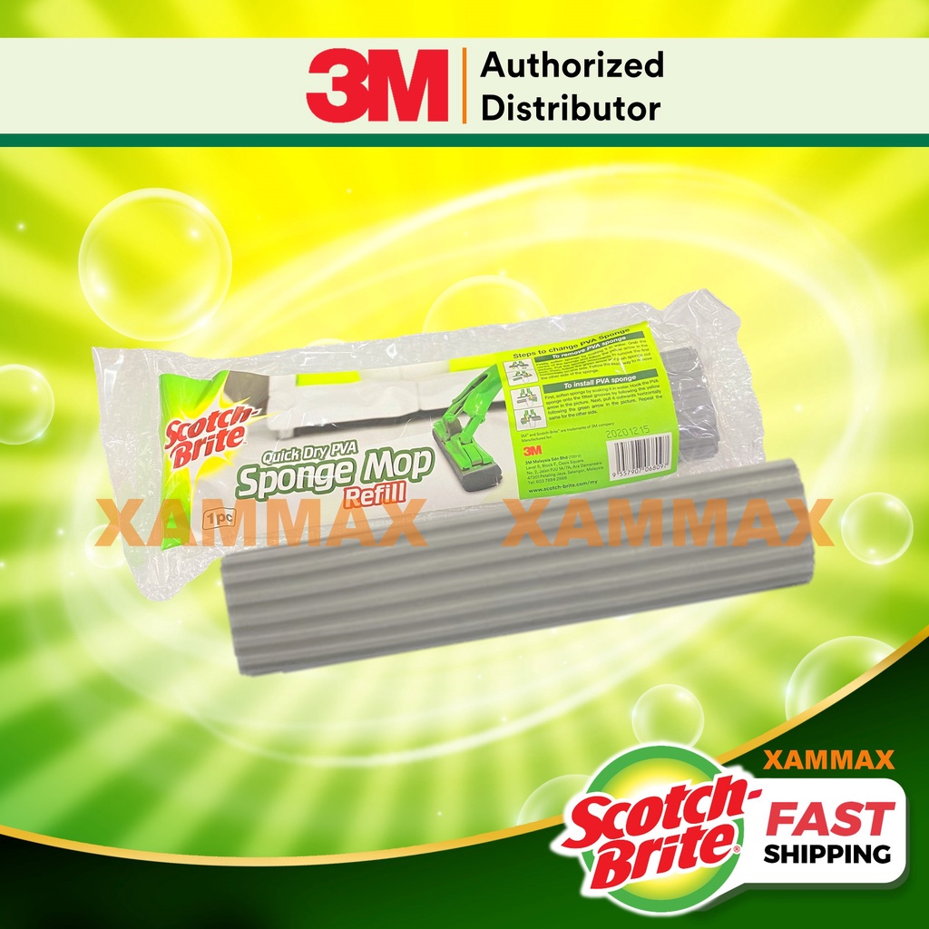 3M Scotch Brite PVA Sponge Mop Refill Pack Refil Penyapu Lantai