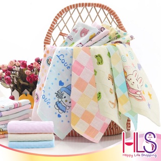 HLS Baby Face Towel Handkerchief Hanky Gauze Square1 pcs Hanky Super Soft 25x25cm Sapu Tangan ( Random Design )