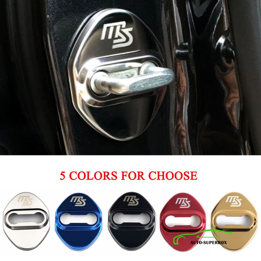 Mazda Mazdaspeed Ms Stainless Steel Car Door Lock Cover Styling
