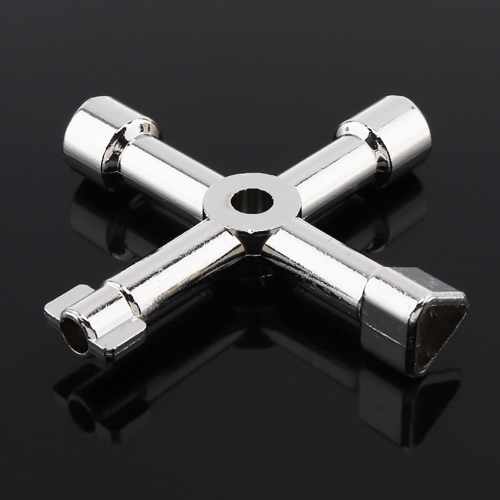 Versatile Reliable Multi-function 45 # Steel Key Wrench Cross Triangle Plumber Essential Premium - Image 4