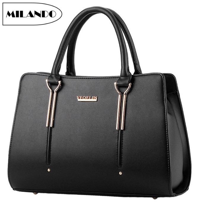 MILANDO Ladies Women PU Leather Handbag Tote Sling Bag Handbeg Beg Wanita (Type 17)