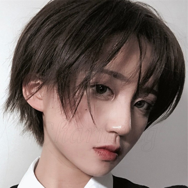 New】 Unisex Men and Women handsome Short Straight Hair Full Wig Natural  Looking Wigs Cosplay Party Mens Hair Straight S | Shopee Malaysia