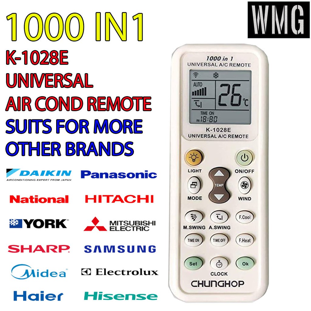 Universal Air Cond Remote Control 1000 in 1 Aircond Remote (Multi