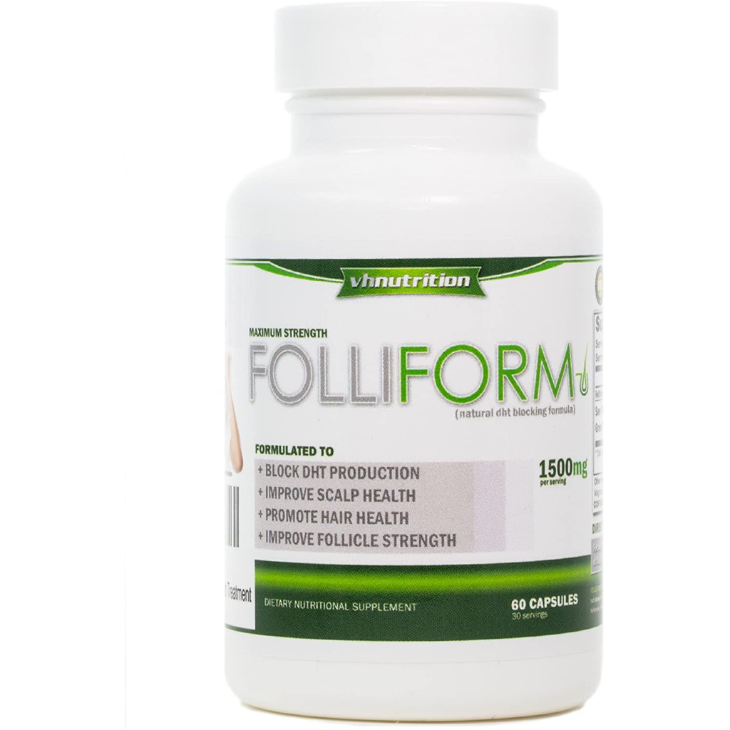 VH Nutrition Folliform DHT Blocker Natural Hair Regrowth Treatment 60  capsules | Shopee Malaysia
