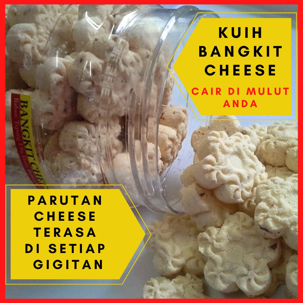 [Ready Stock] Kuih Bangkit Cheese Ketagih/Cair Di Mulut 