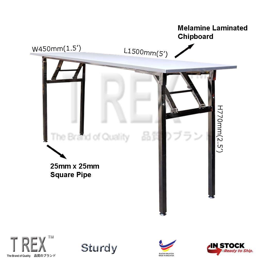 3V 1.5' x 5' Meja Lipat / Meja Makan /Foldable Banquet Table / Folding