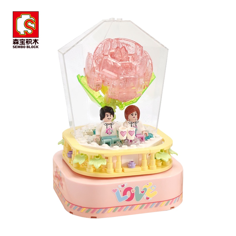 Sembo Block Transparent Rose Romantic Love Building Bricks (323 Pcs ...